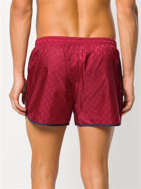 gucci swim trunks red|Gucci swim trunks for men.